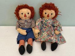 Vintage Raggedy Ann & Andy Dolls