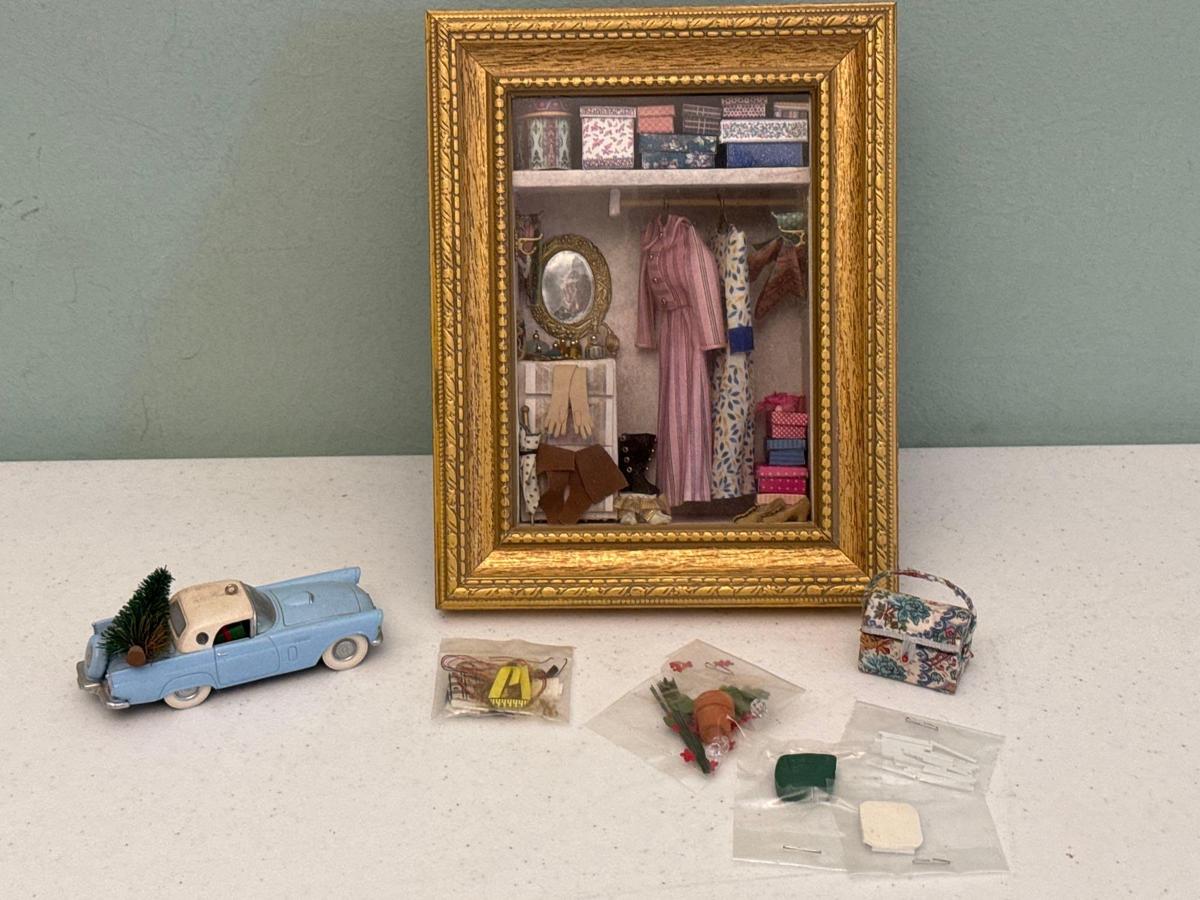 Shadow Box Miniature Wardrobe & Miniature Accessories