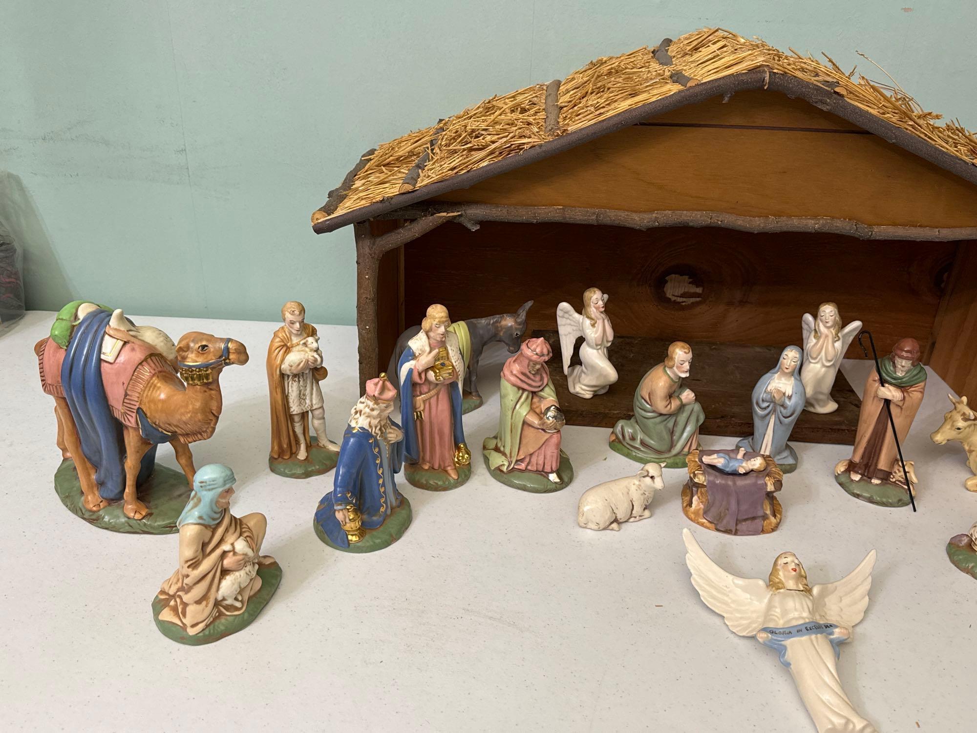 Hand Painted Nativity Scene