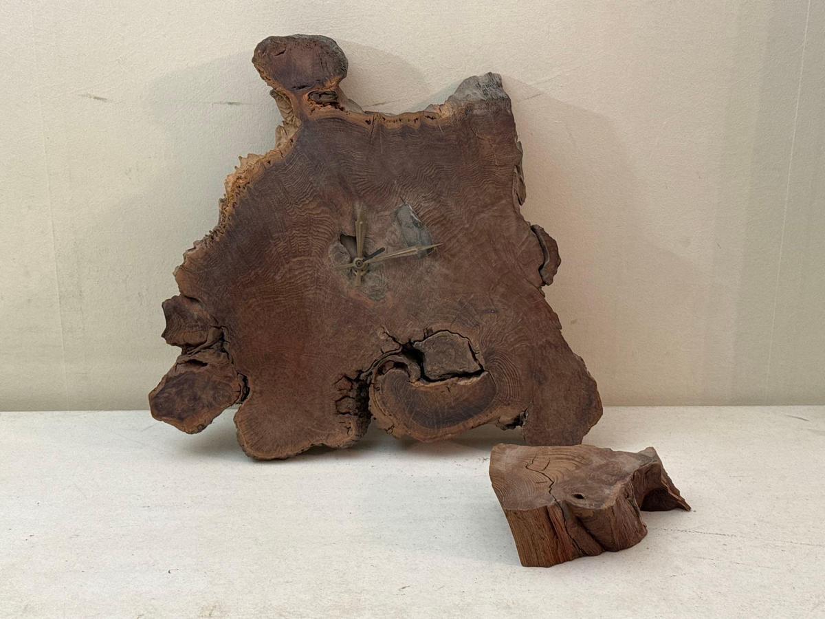 Wood Slab Clock