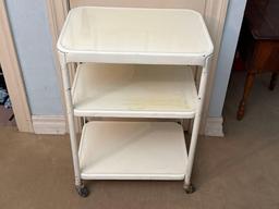 Vintage Metal Enamel Cart