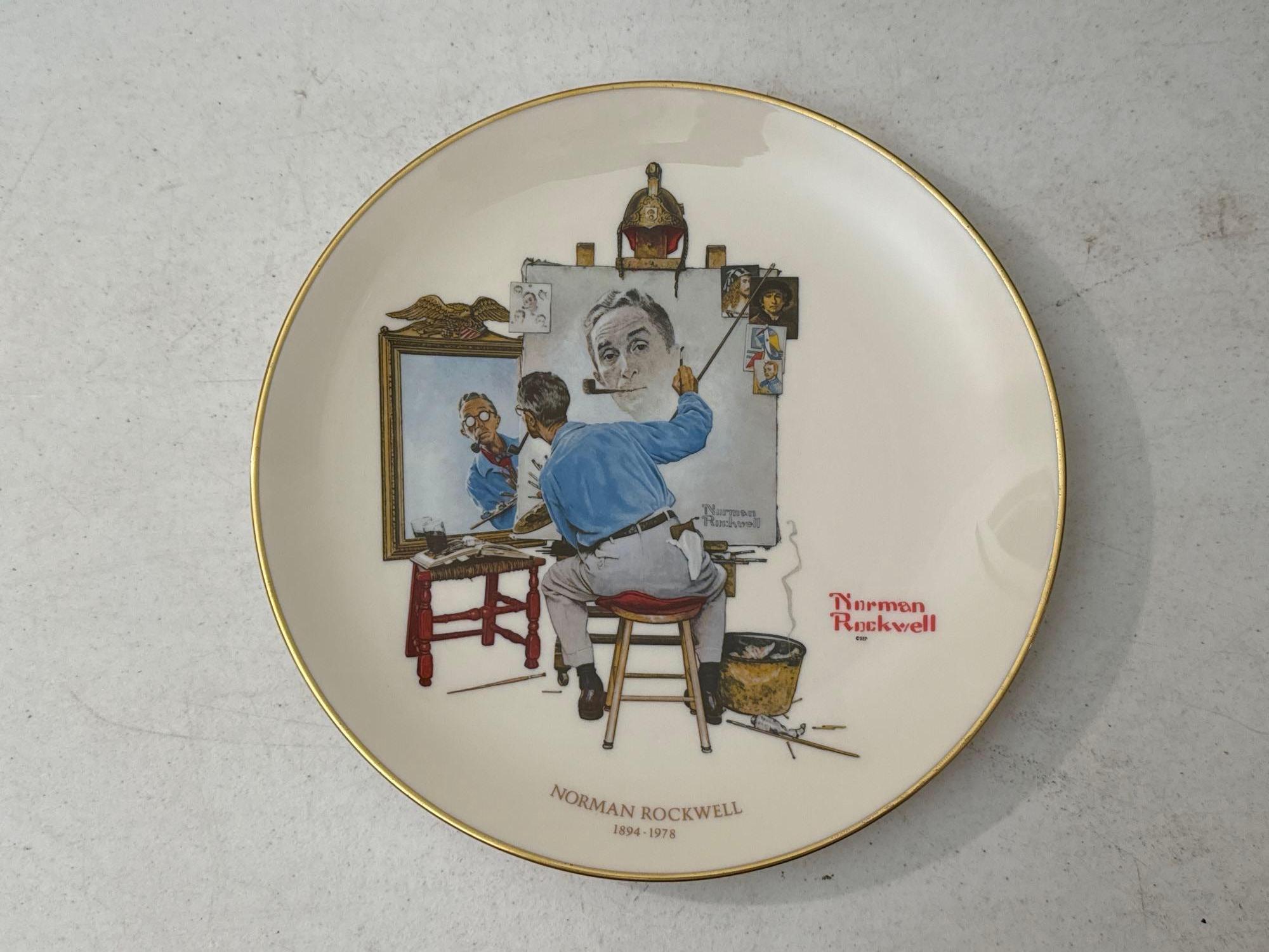 Norman Rockwell Spirit of Scouting Sterling Silver Medals & Collectible Plates