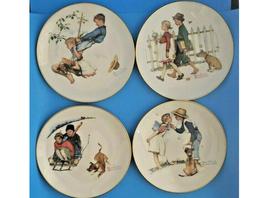 Norman Rockwell 1972 Four Seasons Collectible Plates