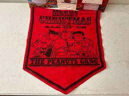 Snoopy Table Covers & Centerpieces and Merry Christmas from The Peanuts Gang Banner