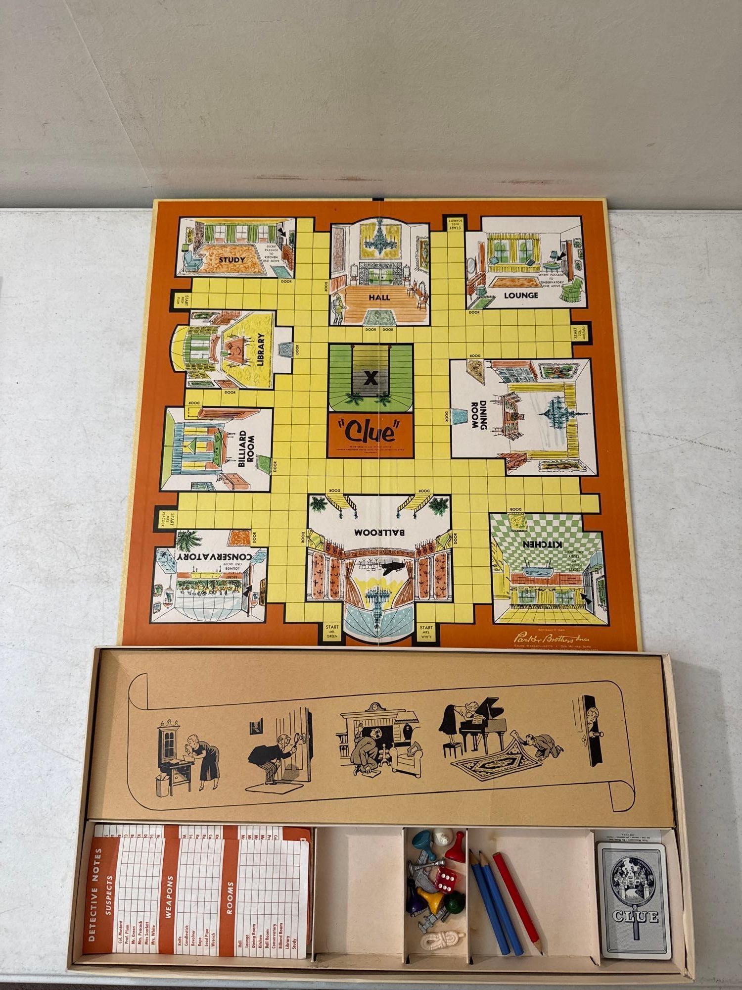 Vintage Clue Board Game