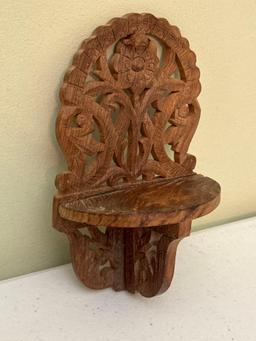 Carved Wood Wall Mounted Sconces