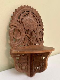 Carved Wood Wall Mounted Sconces