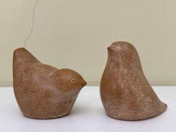 Mid-Century Cast Stone Bird Sculptures