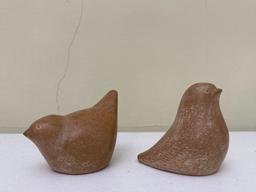 Mid-Century Cast Stone Bird Sculptures