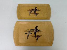 Mid Century Modern Hasko Ducks in Flight Trays