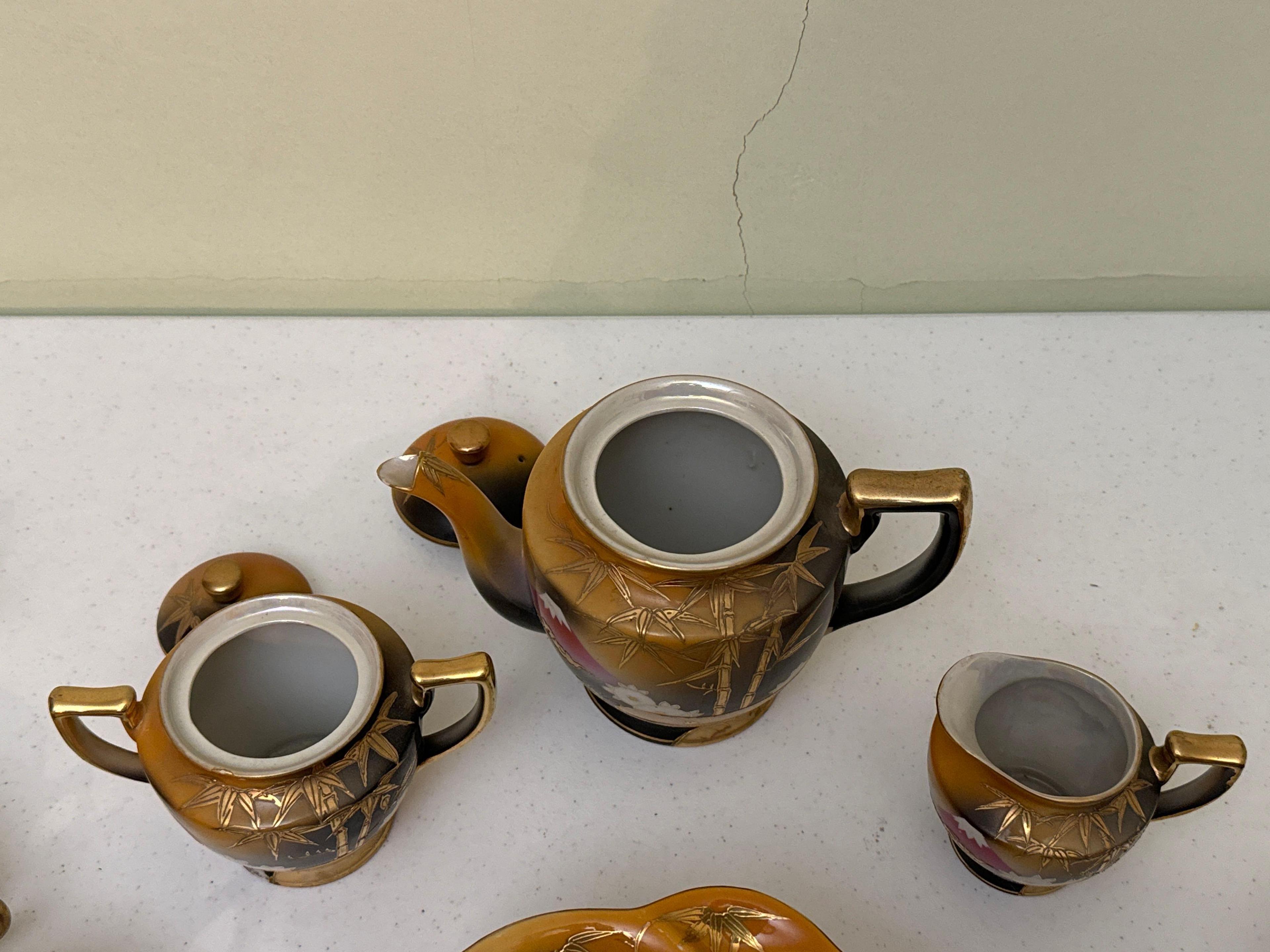 Vintage Hand Painted Japanese Tea Set