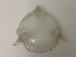 Molded Pheasants Glass Bowl & Cristal d Arques Stemware