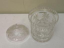 Crystal Cut Glass Jars & Dish