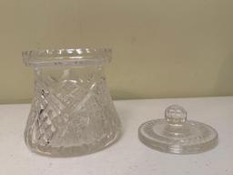 Crystal Cut Glass Jars & Dish