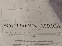 Vintage Southern Africa Map & United States Seal Poster