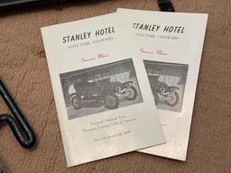 Horseless Carriage Club Memorabilia, Stanley Hotel Souvenir Menus & Carriage Parts
