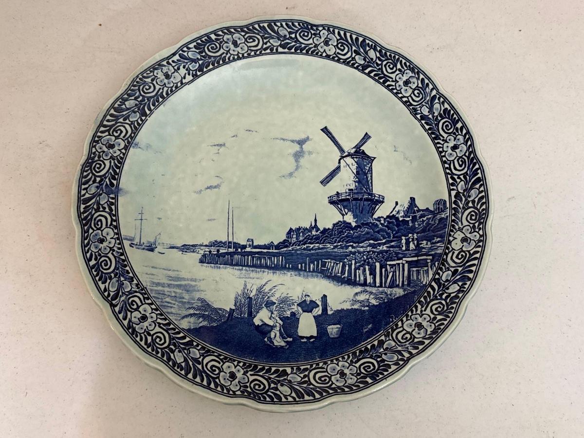 Delft Blue Windmill Platter