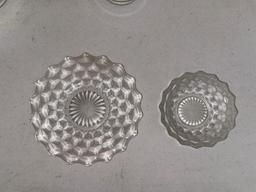 Textured Glass Plates, Bowls & Custard Dishes