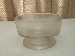 Textured Glass Plates, Bowls & Custard Dishes