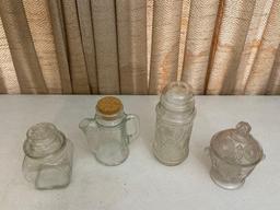 Vintage Planters Peanuts Jar, Snack Pitcher Jar & Jars with Lids