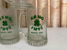 Vintage KKNG FM 92 St. Patricks Day Mugs