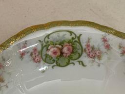 Pink Floral Plates & Bowl