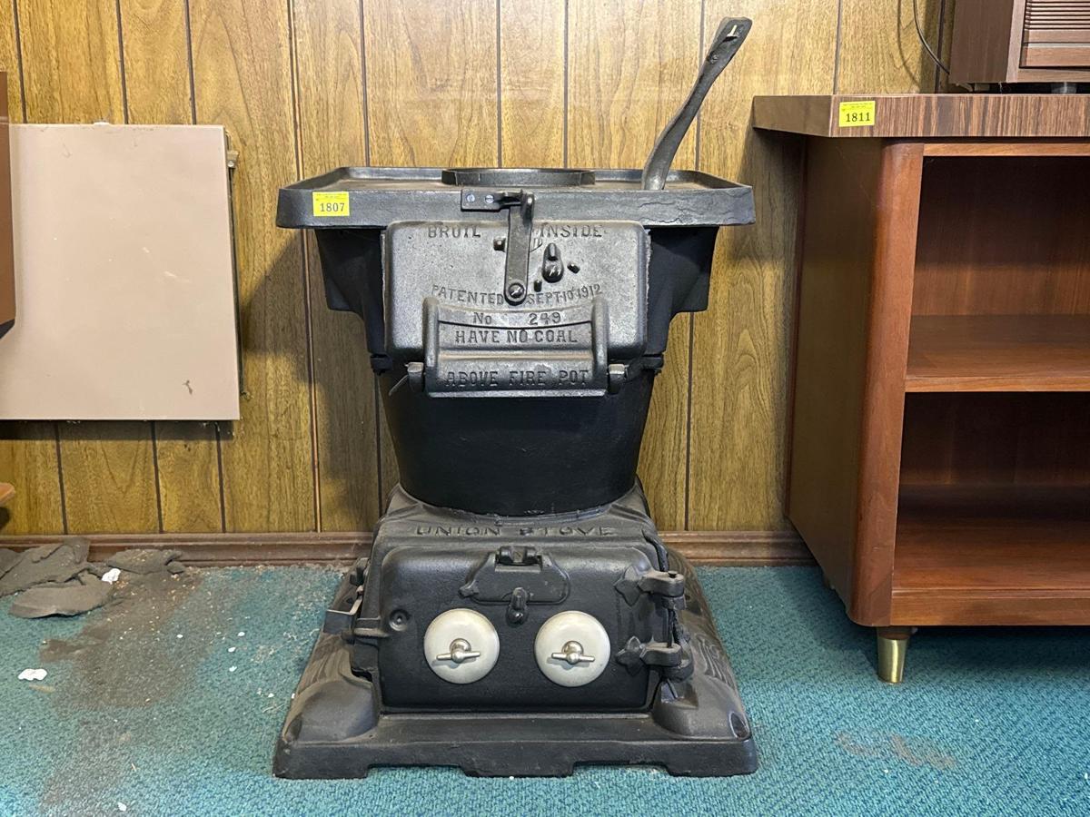 Antique Union Caboose Railroad Wood & Coal Stove #249