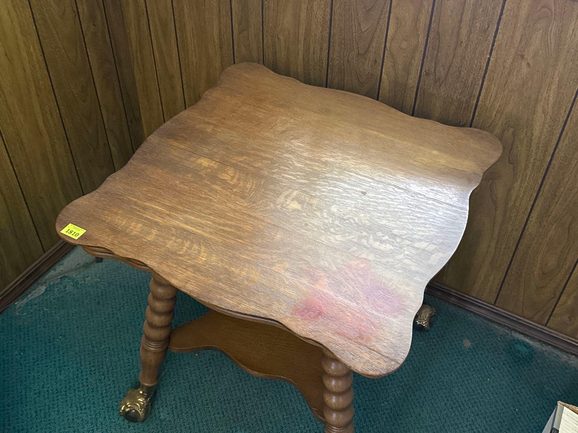 Antique Parlor Table with Ball & Claw Feet