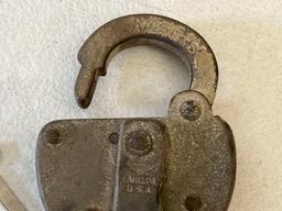 Vintage Topeka & Santa Fe Train Lock