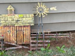 Mid Century Curtis Jere Metal Barn Sculpture