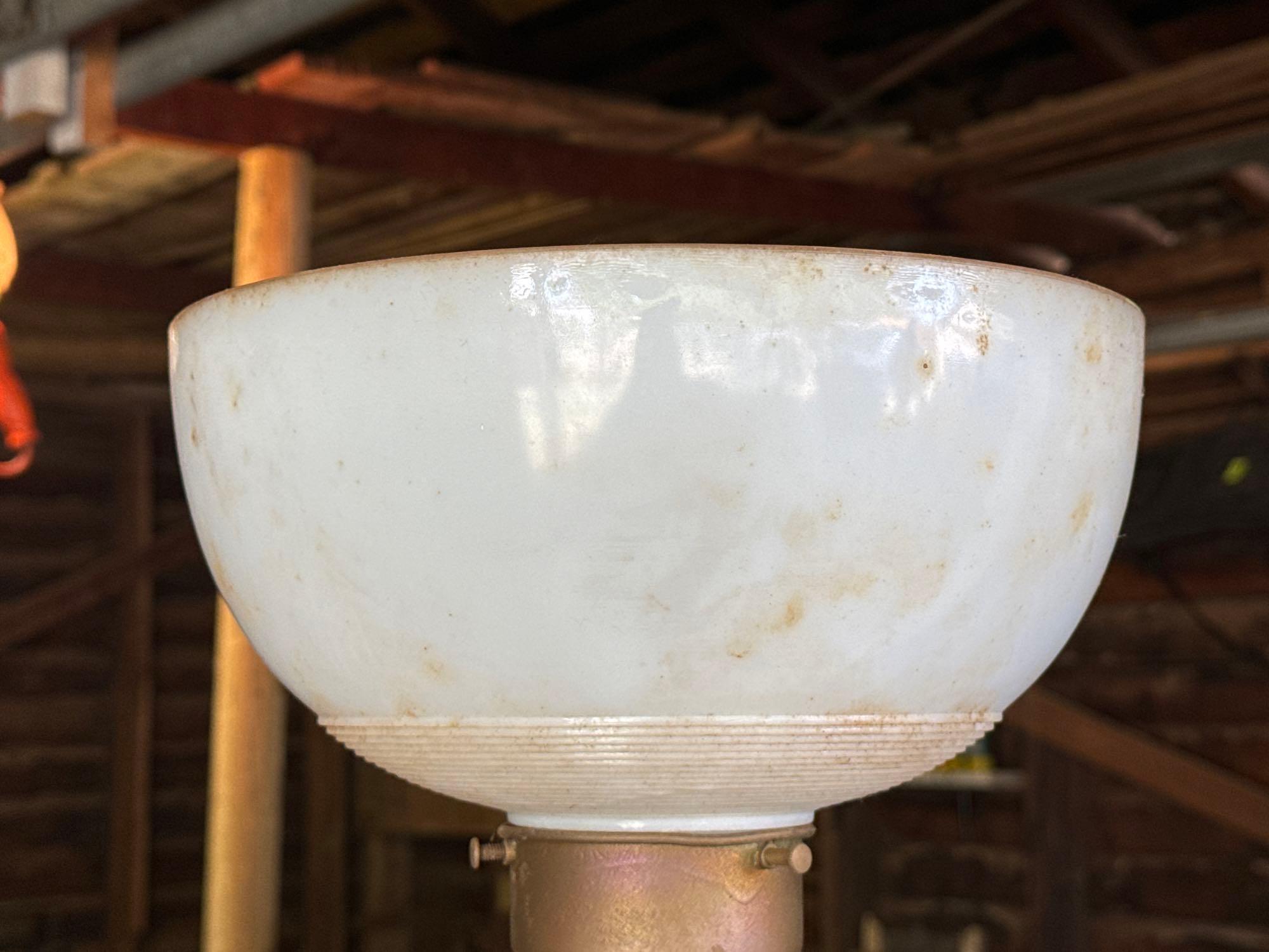 Floor Lamp with Milk Glass Shade