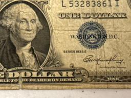 1935 One Dollar Silver Certificates