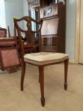 Antique Chair with Needlepoint Seat