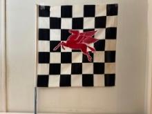 Vintage Mobil Oil Speedway Checkered Flag