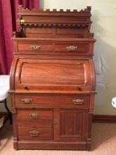 Antique Wood Secretary Desk