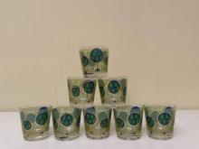 Mid Century Modern Pear Tree Low Ball Glasses