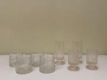 Etched Wild Game Glasses & Glass Addy Mugs