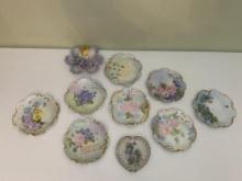 Hand Painted Decorative Floral Plates