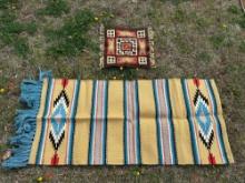 Vintage Woven Navajo Tapestry & Southwest Wall Hanging/Rug