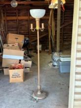 Floor Lamp with Milk Glass Shade