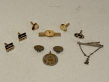 Vintage Cuff Links, Tie Clips, Pendant & Earrings