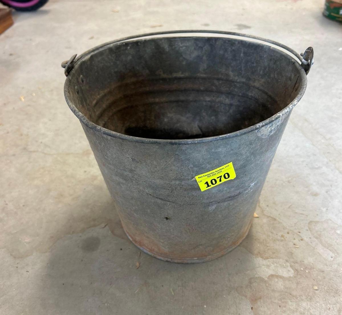 Galvanized bucket