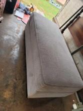 large grey ottoman