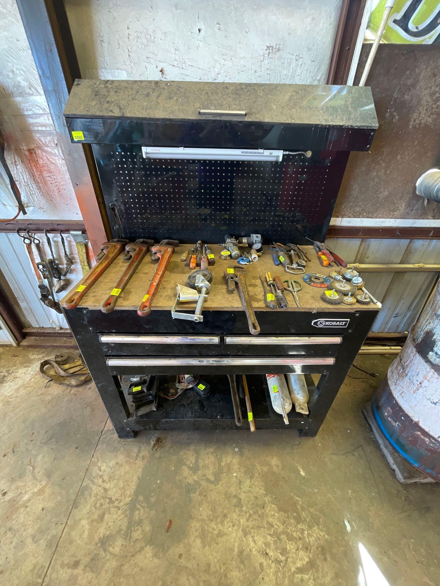 work desk, tool box