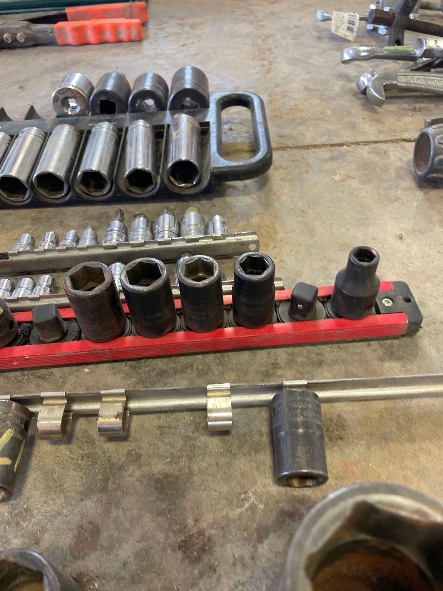 assortment of snapon sockets