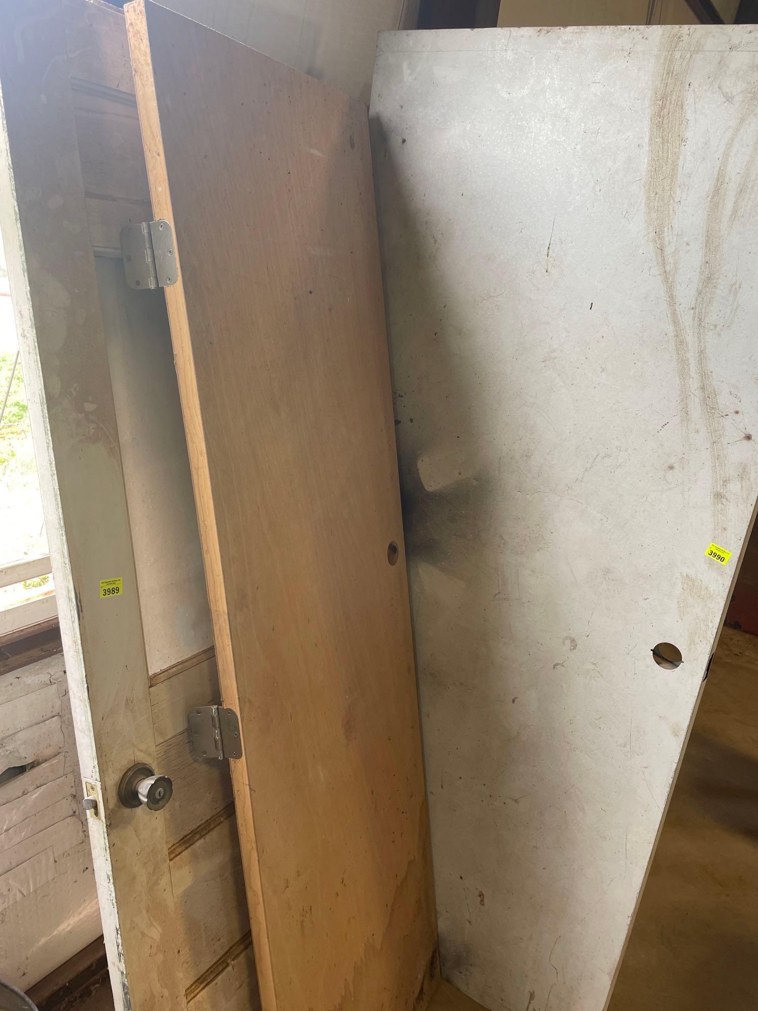 36in exterior door and 24in hollow interior door