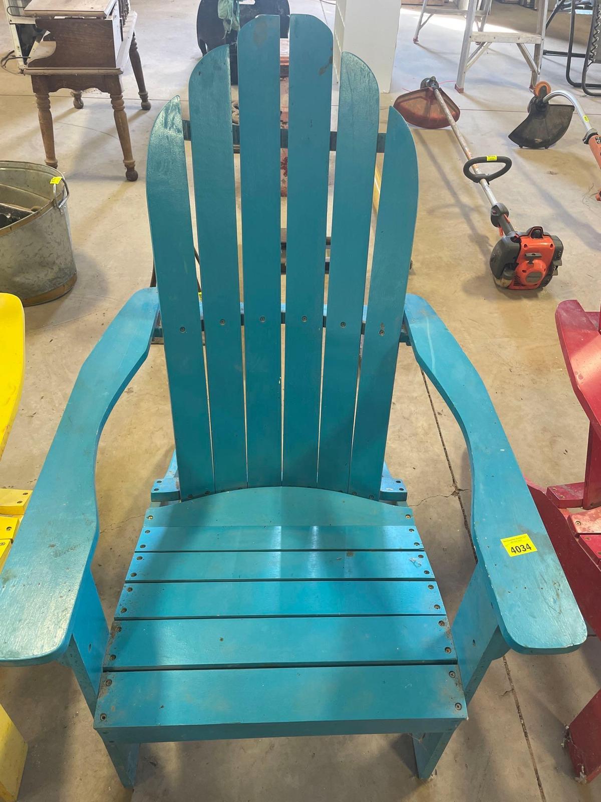 wood Adirondack chair