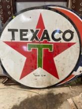 Double sided Texaco 6ft steel vintage sign