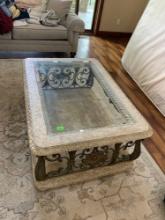 cast stone coffee table