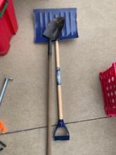 Snow shovel bent shovel